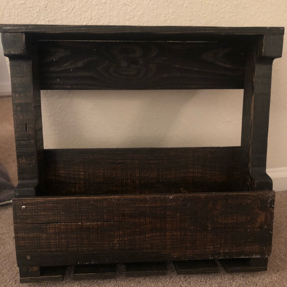 Handmade wooden wine rack